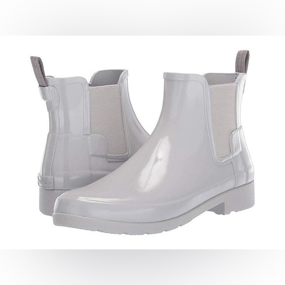 Hunter Shoes - Hunter Wellington Boots  Chelsea Gray